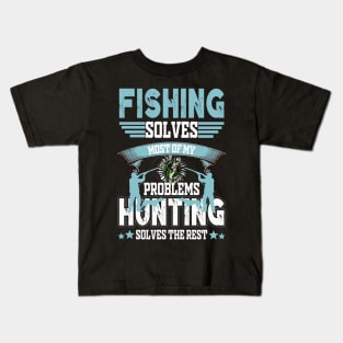 Hunting fishing Kids T-Shirt